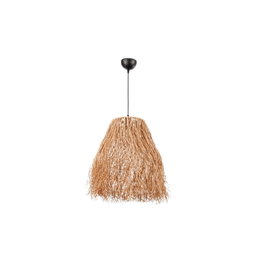 Opviq Lámpara de Araña Fringe con Capucha de Rafia Natural